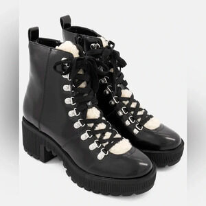 SOLD SOLD SOLD / STEVE MADDEN GRADY SHERPA LINED COMBAT BOOTS 8 NEVER WORN